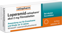 LOPERAMID-ratiopharm akut 2 mg Filmtabletten